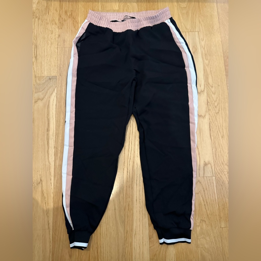 Zara tracksuit jogger size medium pink and black